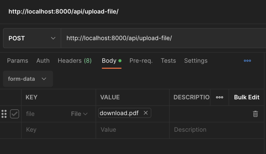 drf file upload postman